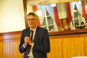 Nationalrat Karl Vogler referierte am jüngsten Parteitag der CVP Obwalden. (Bild Robert Hess (Sarnen, 9. Januar 2019))