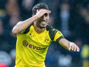 Dormunds Achraf Hakimi freut sich über sein 1:0 (Bild: KEYSTONE/AP DPA/GUIDO KIRCHNER)