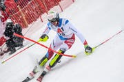 Ramon Zenhäusern auf der Streif. (Bild: EPA/ANGELIKA WARMUTH)