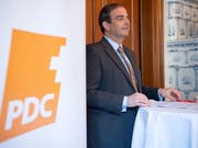 CVP-Präsident Gerhard Pfister hat an der Delegiertenversammlung seiner Partei in Zürich für den Zusammenhalt plädiert. (Bild: KEYSTONE/ANTHONY ANEX)