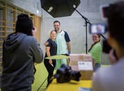 Joachim Fischer Nielsen mit seiner estnischen Lebenspartnerin Kati Tolmoff beim Fototermin. (Bild: Michel Canonica)