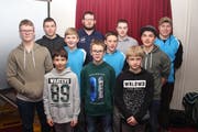 Die erfolgreichen Bürgler Nationalturner mit Aushängeschild Andi Imhof (hinten Mitte). (Bild: Paul Gwerder (Bürglen, 25. Januar 2019))