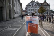 Die Senkung der Einkommensgrenze für Prämienverbilligungen löste 2017 Proteste aus. Bild: Urs Flüeler/Keystone (Luzern, 8. September 2017)