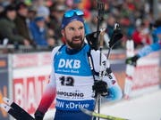 Benjamin Weger lief in Antholz im Massenstart als Sechster über die Ziellinie (Bild: KEYSTONE/EPA/ANDREAS SCHAAD)