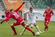 Leere Ränge: Der FC St.Gallen spielte am Samstag ohne Publikum gegen Altach. (Bild: Michel Canonica)