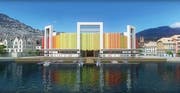 Die imposante Festarena am See. Bild: PD