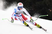 Für Nathalie Gröbli gibt’s auf der Abfahrt keine Weltcup-PunkteBild: Philipp Guelland/EPA (Garmisch-Partenkirchen, 27. Januar 2019)