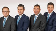 Geschäftsleitung der Clientis Bank Toggenburg: Hans Fraefel, Martin Demir, Andreas Fässler (Vorsitzender) und Thomas Bösch (von links). (Bild: PD)
