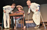Die Turnerinnen und Turner bewiesen auch schauspielerisches Talent.