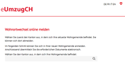 Printscreen von eUmzugCH.