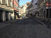 Die Pfistergasse heute. Klar ist bereits, dass die Trottoirs wie in der übrigen Kleinstadt verschwinden sollen. (Bild: zvg)