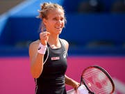 Wieder einmal Grund zum Jubeln: Viktorija Golubic gewinnt in der Startrunde von Hua Hin (Bild: KEYSTONE/ANTHONY ANEX)