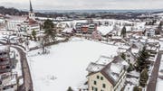 Sechs Mehrfamilienhäuser mit insgesamt 46 Wohnungen sind auf der Engelburger Kirchwiese geplant. (Bild: Hanspeter Schiess)