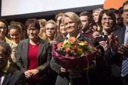 Andrea Gmür wurde von den Delegierten in Sursee gewählt, um den CVP-Sitz im Stöckli zu verteidigen. (Bild: Boris Bürgisser)