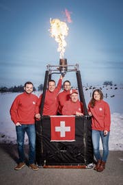 Von links: Urs Frauchiger, Stefan Zeberli, Beat Eugster, Köbi Zeberli und Seraina Nacht. (Bild: Urs Bucher)