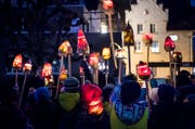 Noch heute wird in Weinfelden mit einem Umzug durchs Dorf die Bochselnacht gefeiert. (Bild: Andrea Stalder)