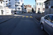 Bei der Kreuzung Mariabergstrasse/ Kirchstrasse kam es zu einem Blechschaden. (Bild: Kapo SG)