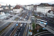 Blick auf den Kasernenplatz. (Bild: Manuela Jans-Koch (Luzern, 20. Dezember 2015))