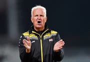 Bernd Stange bestreitet mit Syrien sein erstes grosses Turnier. (Bild: Noufal Ibrahim/EPA (Kuwait City, 20. November 2018))