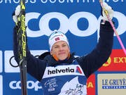 Mit einem Kraftakt das Leadertrikot verteidigt: Johannes Hösflot Klaebo gewann zum ersten Mal die Tour de Ski (Bild: KEYSTONE/AP dpa/KARL-JOSEF HILDENBRAND)