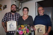 Die drei neuen Freimitglieder; von links: Iwan Murer, Claudia Arnold-Wyrsch und Ludi Lötscher. (Bild: Elias Bricker, Flüelen, 5. Januar 2019)