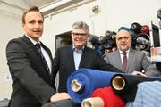 Die ISA Bodywear-Geschäftsleitung: Christian Sallmann, Jürg Keel und CEO Andreas Sallmann. (Bild: Rita Kohn)