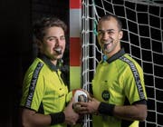 Arthur Brunner und Morad Salah, die Schweizer Stars an der Handball-WM in Deutschland und Dänemark. (Bild: Michel Canonica)