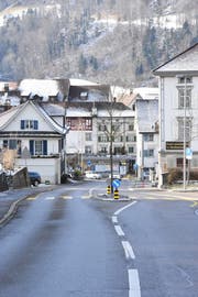 Auf der Bürgistrasse soll Tempo 30 ab Höhe Kindergarten gelten. (Bild: Urs M. Hemm)