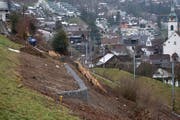 Erste Vorbereitungsarbeiten für den Doppelspurausbau wurden bereits gemacht. Bild: Maria Schmid (Walchwil, 07. Januar 2019)