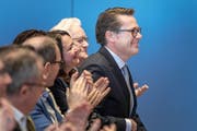 Benedikt Würth an der Nominationsversammlung der CVP am 15. Dezember 2018 in Mörschwil. (Bild: Michel Canonica)