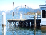 Der vorgelagerte Schiffsteg in Buochs weist Rostschäden auf und muss mittelfristig saniert werden. (Bild: PD)
