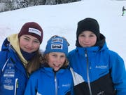 Die erfolgreichen Urner in Sörenberg: Florine Traxel (von links), Beda Muoser und Yves Christen. (Bild: PD)