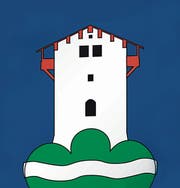 Heutiges Wappen des Bezirks Schwende