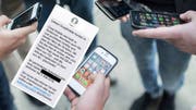Coop Mobile wirbt nach dem Wechsel zu Swisscom um bisherige Kunden, die bei Salt bleiben, wenn sie nichts unternehmen. Bild: Keystone/Montage: CH Media.