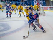 Die gelben Thurgauer hier in einer Szene aus einem Match in Kloten (Bild: KEYSTONE/MELANIE DUCHENE)