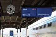 Einer der neuen Anzeiger am Bahnhof Gossau. (Bild: Alexa Meier)