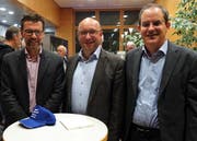 Die drei Referenten Heinz Mathis, Beat Tinner und Richard Quaderer (von links) beleuchteten das Thema Innovation von unterschiedlichen Gesichtspunkten. (Bild: Hanspeter Thurnherr)