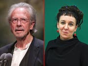 Mit dem Literaturnobelpreis ehrt die Akademie in Stockholm europäische Stimmen: der gebürtige Österreicher Peter Handke erhält den Preis für 2019, die Polin Olga Tokarczuk für 2018. (Bild: Keystone/APA/APA/GEORG HOCHMUTH)