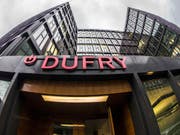 Der Haupteingang von Dufry in Basel (Bild von 2017). (Bild: KEYSTONE/PATRICK STRAUB)