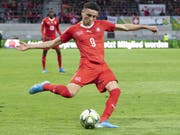Ruben Vargas, hier im Match der A-Nationalmannschaft gegen Gibraltar, verstärkte die Schweizer U21 nicht nur mit seinem Tor nachhaltig. (Bild: KEYSTONE/PETER SCHNEIDER)