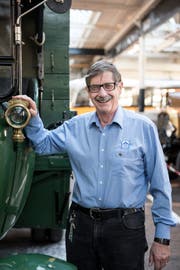 Ruedi Baer, Chef des Saurer-Museums, hat allen Grund zum Lachen. (Bild: Mareycke Frehner)