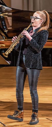 Jess Gillam bei ihrem Debüt-Auftritt im Rahmen des Lucerne Festivals am 27. August 2019 in der Lukaskirche. (Bild: Patrick Hürlimann/Lucerne Festival)