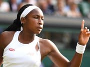 Erst 15-jährig und in Linz bereits in einem WTA-Final: die Amerikanerin Cori Gauff (Bild: KEYSTONE/EPA/ANDY RAIN)