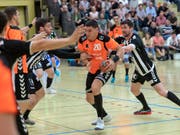 Luka Maros (Nr. 20) erzielte gegen Endingen zehn Tore aus zehn Abschlussversuchen (Bild: KEYSTONE/GEORGIOS KEFALAS)