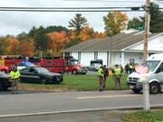 Die Schüsse fielen in dieser Kirche der christlichen Pfingstbewegung in der Kleinstadt Pelham in New Hampshire. (Bild: KEYSTONE/AP WMUR-TV/SIOBHAN LOPEZ)