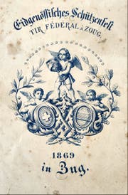 Aufwendig gestaltete Speisekarte. (Bild: Archiv Oskar Rickenbacher)