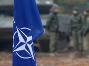Nato-Flagge an einer Militärübung in Lettland. (Bild: KEYSTONE/EPA/VALDA KALNINA)