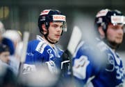 Mick Schüpbach und die EVZ Academy brachten jüngst das Spitzenteam Kloten in Bedrängnis. (Bild: Stefan Kaiser, Zug, 12. Oktober 2019)