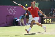 Roger Federer bei den Olympischen Spielen in London 2012: Silber im Einzel und Gold im Einzel hat er bereits. Gold im Einzel fehlt noch. (Bild: Keystone)