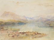 Joseph Mallord William Turners Aquarell «The Rigi, Lake Lucerne» befindet sich neu in der Sammlung des Kunstmuseums Luzern. (Bild: Kunstmuseum Luzern)